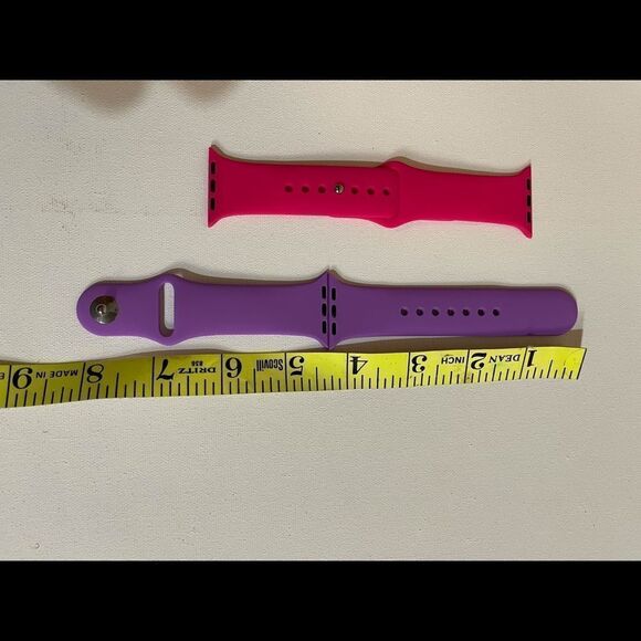 Bands for Apple Watch set of 2 pink & purple 38/40 - Picture 2 of 3